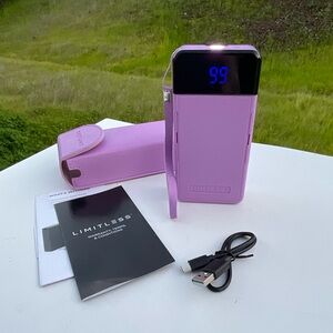 Limitless TotalCharge 16,000 mAH Portable Power Bank W/3 Built-In Charge Cables,